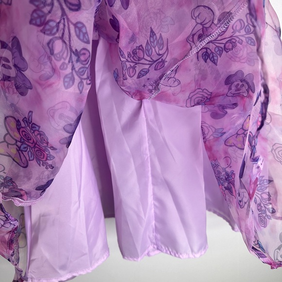 Minne Mouse Disney Purple Ruffled Babydoll Dress by Disney Girls size XL or 14 - Picture 7 of 9
